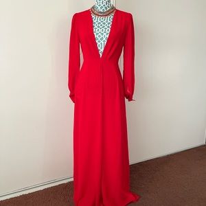 Forever21 Red V-neck Cocktail Dress